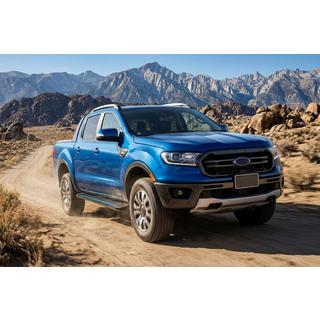 Бокові пороги Maya Blue (2 шт., алюміній) Ford Ranger 2011-2022 рр. фото 1