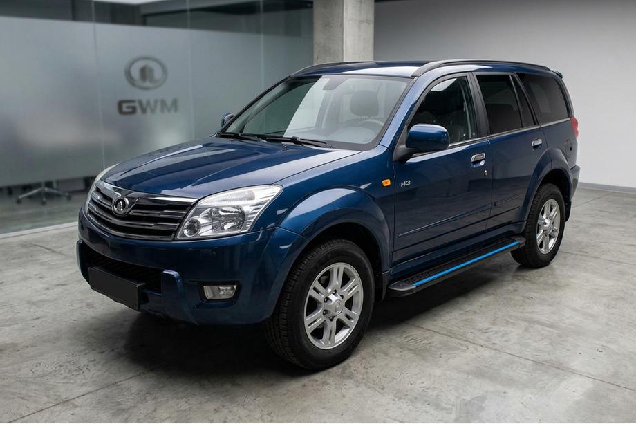 GreatWall Haval/Hover H3 2005-2013 рр. Бокові пороги Maya Blue (2 шт., алюміній) Image