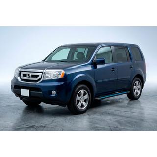 Бокові пороги Maya Blue (2 шт., алюміній) Honda Pilot 2008-2015 рр. фото 1