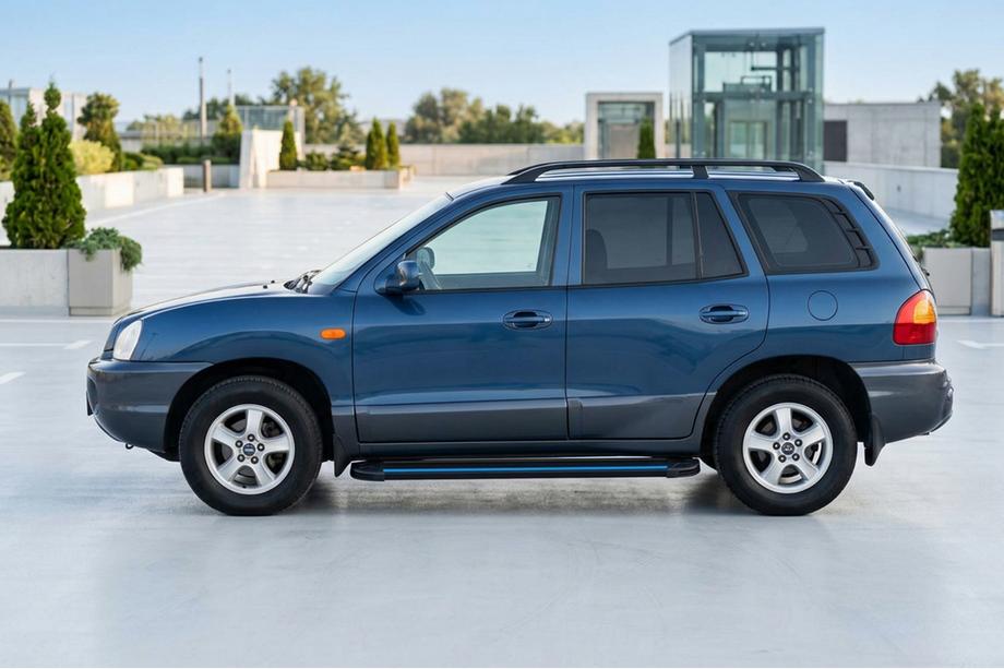 Hyundai Santa Fe 1 2000-2006 рр. Бокові пороги Maya Blue (2 шт., алюміній) Фото 1
