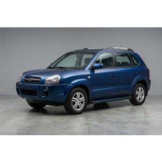 Бокові пороги Maya Blue (2 шт., алюміній) Hyundai Tucson JM 2004- рр. фото 1