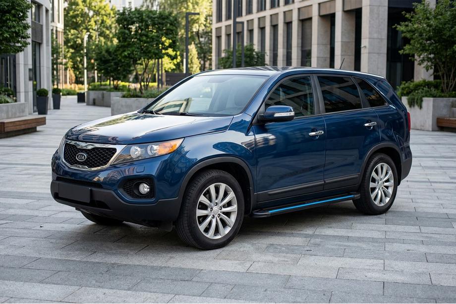 Kia Sorento II XM 2009-2014 рр. Бокові пороги Maya Blue (2 шт., алюміній) 2013-2016 Image