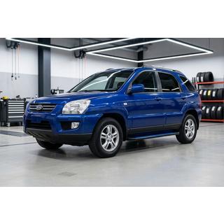 Бокові пороги Maya Blue (2 шт., алюміній) Kia Sportage 2004-2010 рр. фото 1