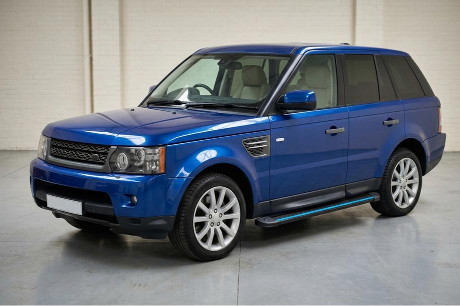 Range Rover Sport 2005-2013 рр. Бокові пороги Maya Blue (2 шт., алюміній) Фото 1