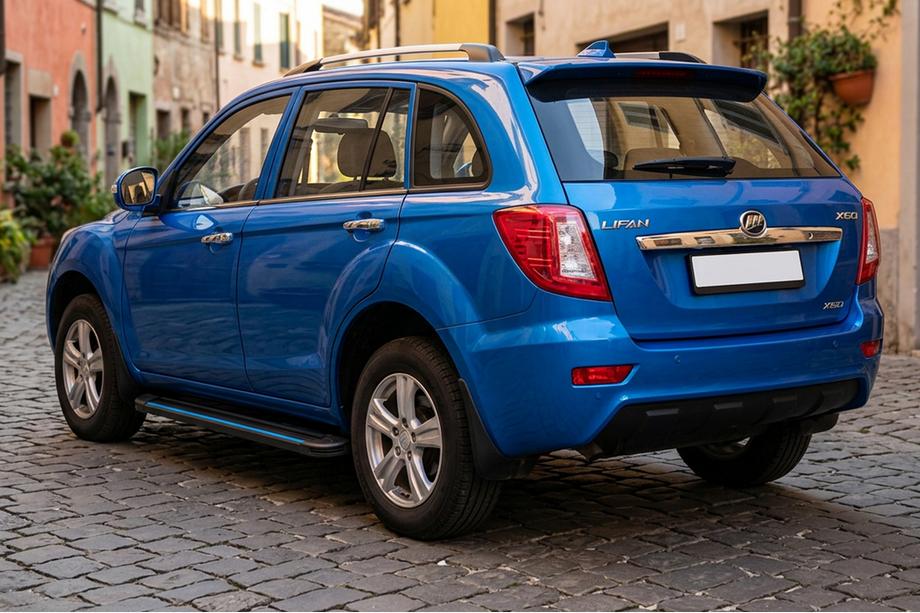 Lifan X60 2011- рр. Бокові пороги Maya Blue (2 шт., алюміній) Image