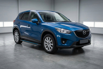 Mazda CX-5 2012-2017 рр. Бокові пороги Maya Blue (2 шт., алюміній) фото 1