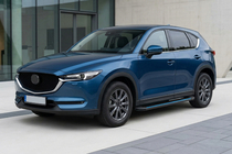 Mazda CX-5 2017-2025 рр. Бокові пороги Maya Blue (2 шт., алюміній) фото 1