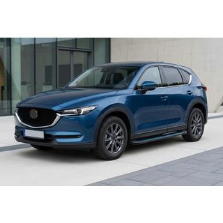 Бокові пороги Maya Blue (2 шт., алюміній) Mazda CX-5 2017-2025 рр. фото 1
