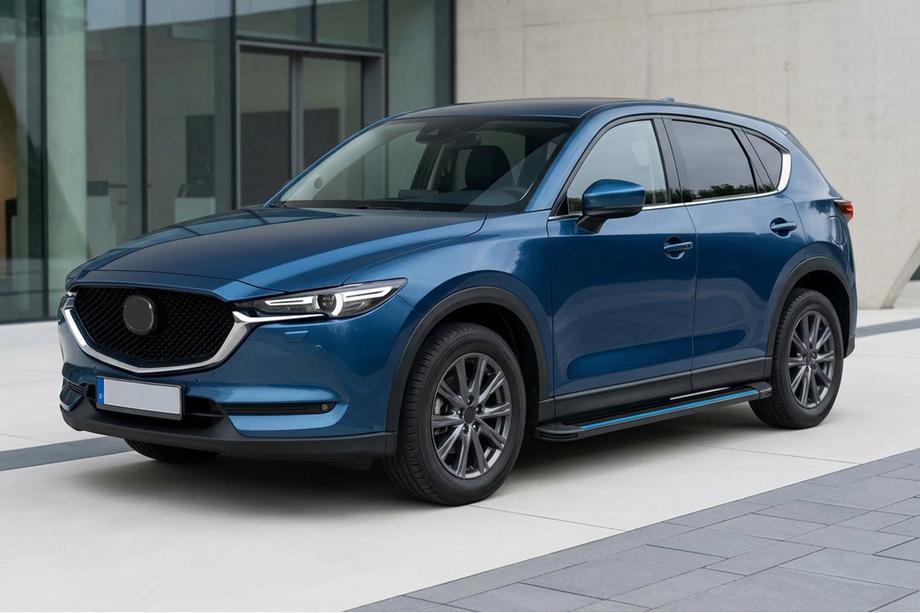 Mazda CX-5 2017-2025 рр. Бокові пороги Maya Blue (2 шт., алюміній) Image
