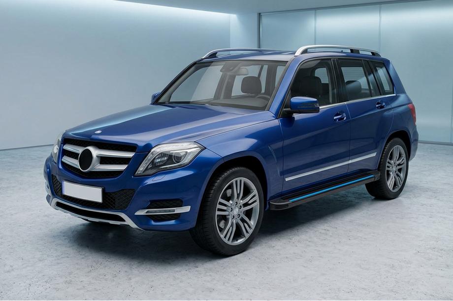 Mercedes GLK class X204 2008-2015 рр. Бокові пороги Maya Blue (2 шт., алюміній) Фото 1