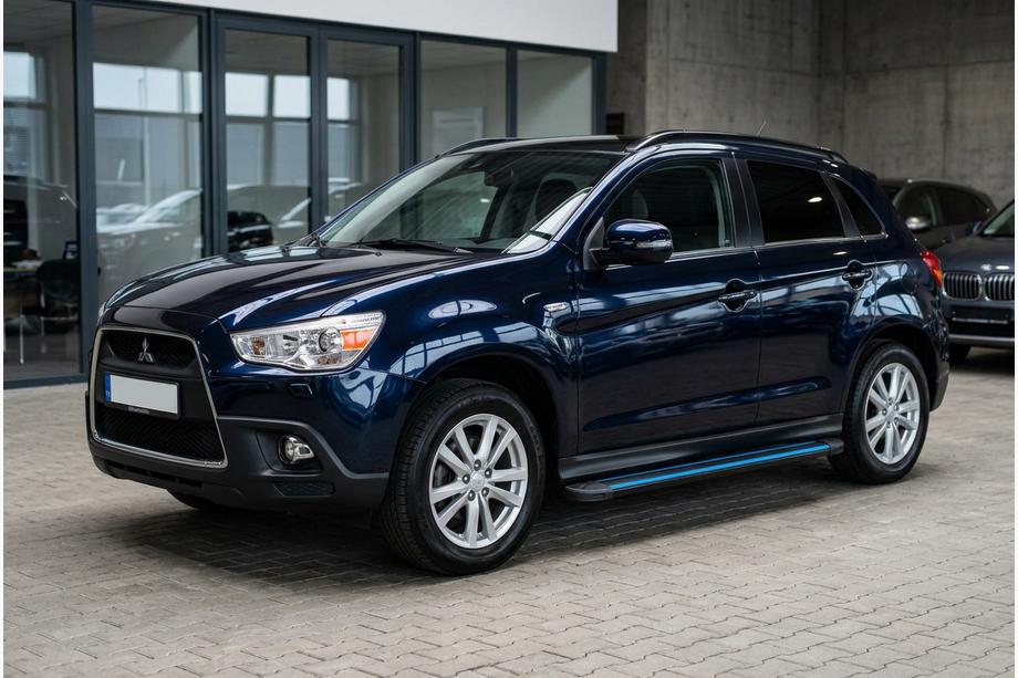 Mitsubishi ASX 2010-2023 рр. Бокові пороги Maya Blue (2 шт., алюміній) Фото 1