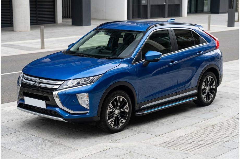 Mitsubishi Eclipse Cross 2017- рр. Бокові пороги Maya Blue (2 шт., алюміній) Image