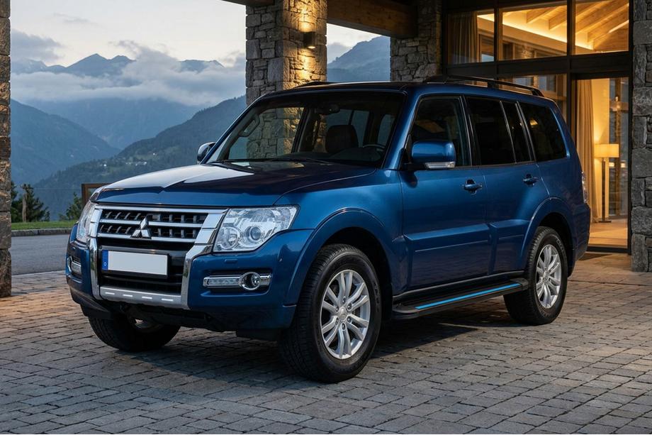 Mitsubishi Pajero Wagon IV 2006-2021 рр. Бокові пороги Maya Blue (2 шт., алюміній) Фото 1