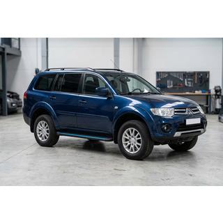 Бокові пороги Maya Blue (2 шт., алюміній) Mitsubishi Pajero Sport 2008-2015 рр. фото 1