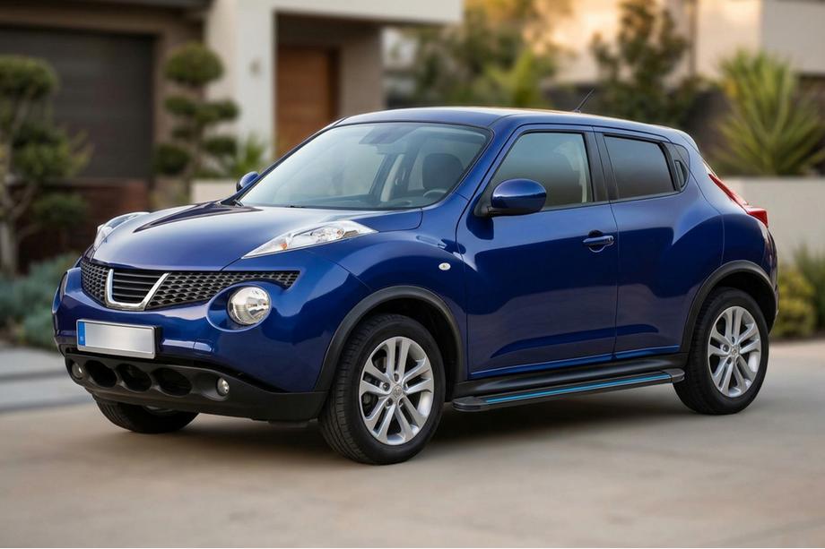 Nissan Juke 2010-2019 рр. Бокові пороги Maya Blue (2 шт., алюміній) Фото 1
