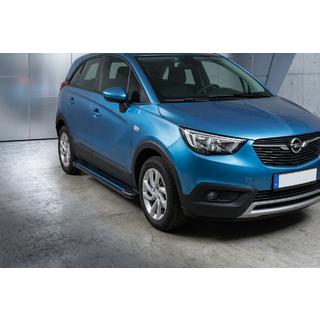 Бокові пороги Maya Blue (2 шт., алюміній) Opel Crossland X 2017-2024 рр. фото 1