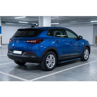 Бокові пороги Maya Blue (2 шт., алюміній) Opel Grandland X 2017- рр. фото 1