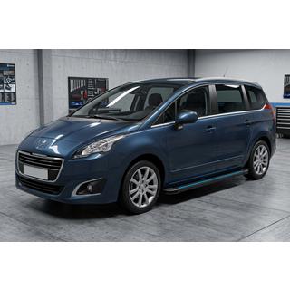 Бокові пороги Maya Blue (2 шт., алюміній) Peugeot 5008 2009-2016 рр. фото 1