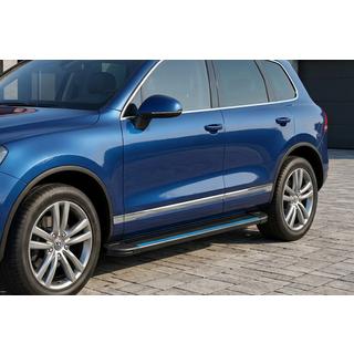 Бокові пороги Maya Blue (2 шт., алюміній) Porsche Cayenne 2003-2010 рр. фото 1