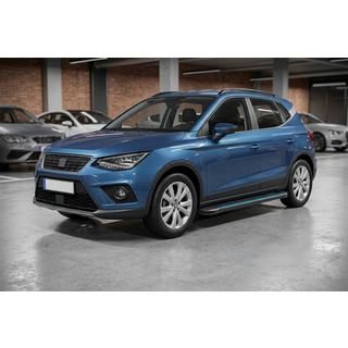 Бокові пороги Maya Blue (2 шт., алюміній) Seat Arona 2017- рр. фото 1