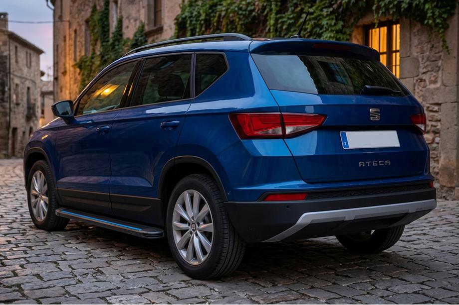 Seat Ateca 2016- рр. Бокові пороги Maya Blue (2 шт., алюміній) Image