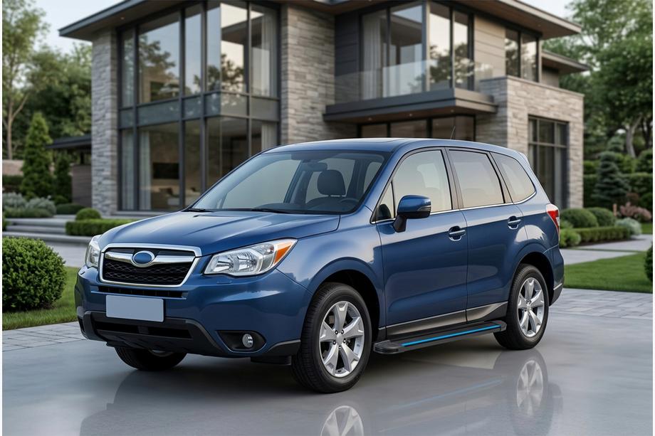 Subaru Forester 2013-2018 рр. Бокові пороги Maya Blue (2 шт., алюміній) Фото 1