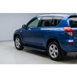 Бокові пороги Maya Blue (2 шт., алюміній) Toyota Rav 4 2006-2013 рр. фото 1