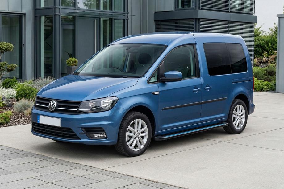 Volkswagen Caddy 2015-2020 рр. Бокові пороги Maya Blue (2 шт., алюміній) Фото 1