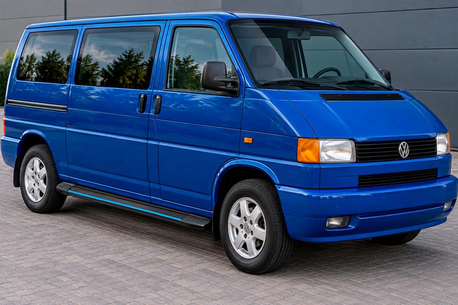 Volkswagen T4 Transporter 1990-2003 рр. Бокові пороги Maya Blue (2 шт., алюміній) Фото 1