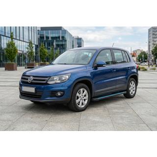 Бокові пороги Maya Blue (2 шт., алюміній) Volkswagen Tiguan 2007-2016 рр. фото 1