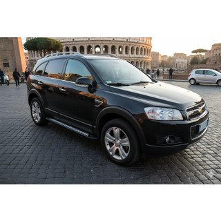 Бокові пороги Vision New Black (2 шт., Алюміній) Chevrolet Captiva 2006-2019 рр. фото 1