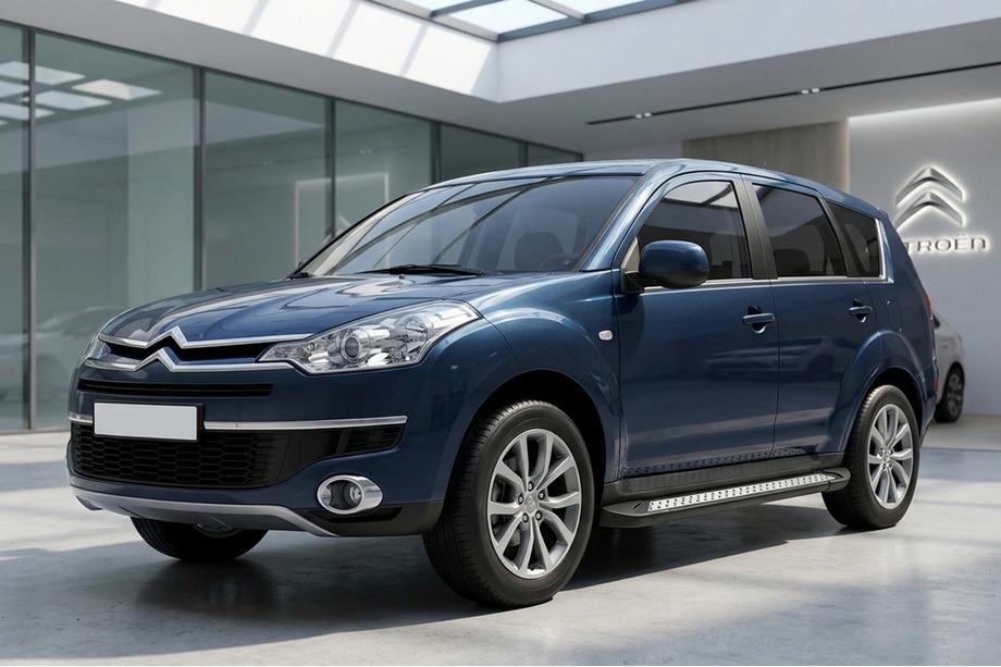 Citroen C-Crosser 2007-2013 рр. Бокові пороги New Vision Black (2 шт., алюміній) Image