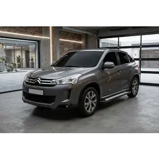 Бокові пороги New Vision Black (2 шт., алюміній) Citroen C-4 Aircross 2012-2017 рр. фото 1