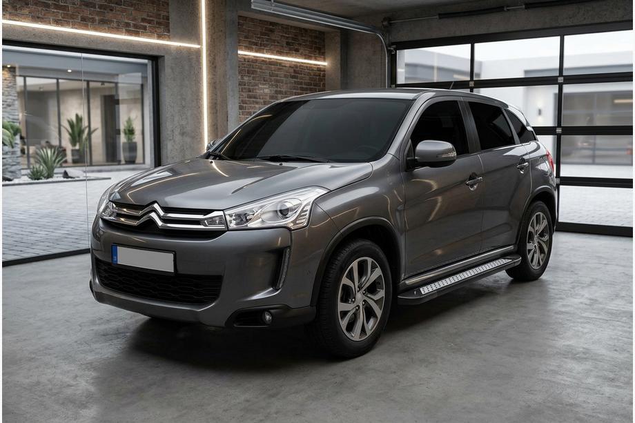 Citroen C-4 Aircross 2012-2017 рр. Бокові пороги New Vision Black (2 шт., алюміній) Image
