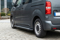 Citroen Jumpy 2007-2017 рр. Бокові пороги New Vision Black (2 шт., алюміній) фото 1