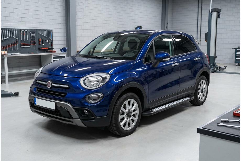 Fiat 500X 2014-2024 рр. Бокові пороги New Vision Black (2 шт., алюміній) Фото 1