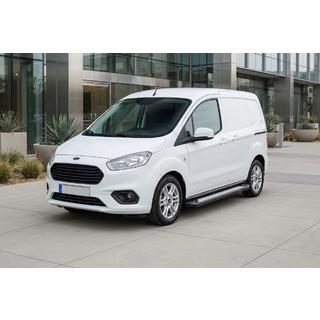 Бокові пороги New Vision Black (2 шт., алюміній) Ford Courier 2014-2023 рр. фото 1