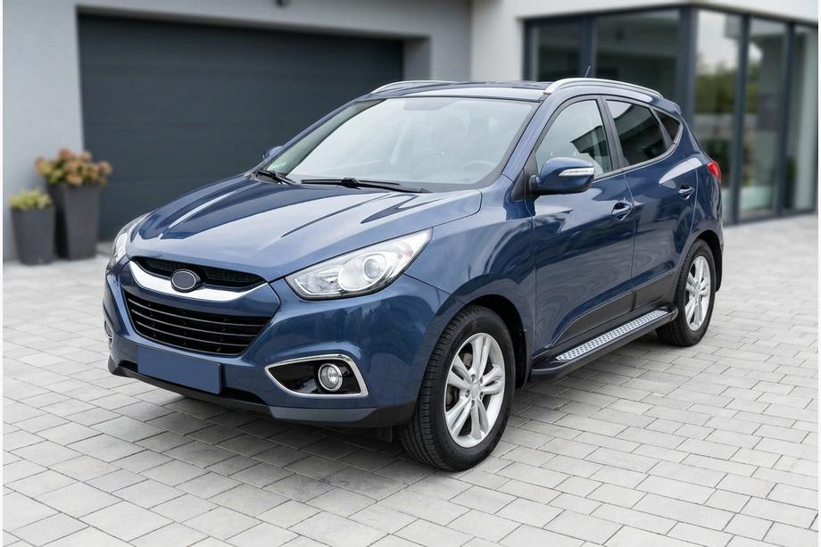 Hyundai IX-35 2010-2015 рр. Бокові пороги New Vision Black (2 шт., алюміній) Фото 1