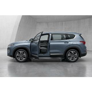 Бокові пороги New Vision Black (2 шт., алюміній) Hyundai Santa Fe 4 2018-2023 рр. фото 1
