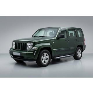 Бокові пороги Vision New Black (2 шт., Алюміній) Jeep Cherokee/Liberty 2007-2013 рр. фото 1