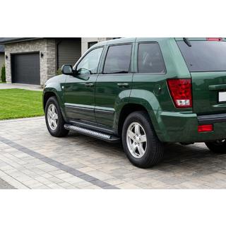 Бокові пороги New Vision Black (2 шт., алюміній) Jeep Grand Cherokee WK 2004-2010 рр. фото 1
