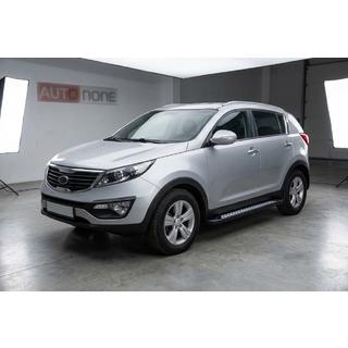 Бокові пороги New Vision Black (2 шт., алюміній) Kia Sportage 2010-2015 рр. фото 1