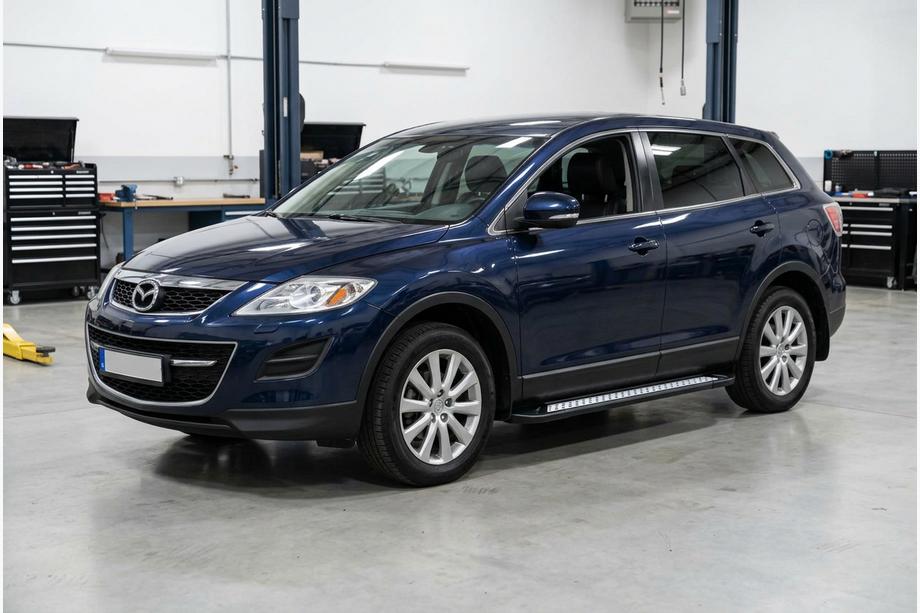 Mazda CX-9 2007-2016 рр. Бокові пороги New Vision Black (2 шт., алюміній) Фото 1