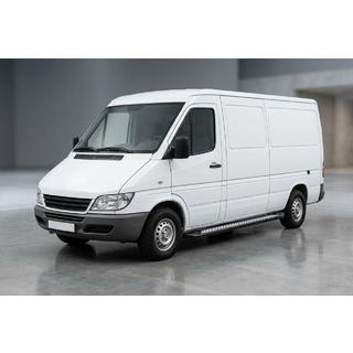 Бокові пороги New Vision Black (2 шт., алюміній) Mercedes Sprinter W901/902/903/904/905 1995-2006 рр. фото 1