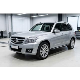 Бокові пороги New Vision Black (2 шт., алюміній) Mercedes GLK class X204 2008-2015 рр. фото 1