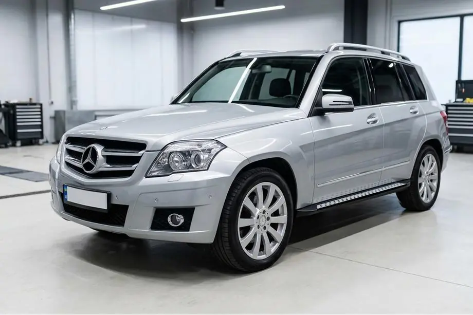 Mercedes GLK class X204 2008-2015 рр. Бокові пороги New Vision Black (2 шт., алюміній) Фото 1