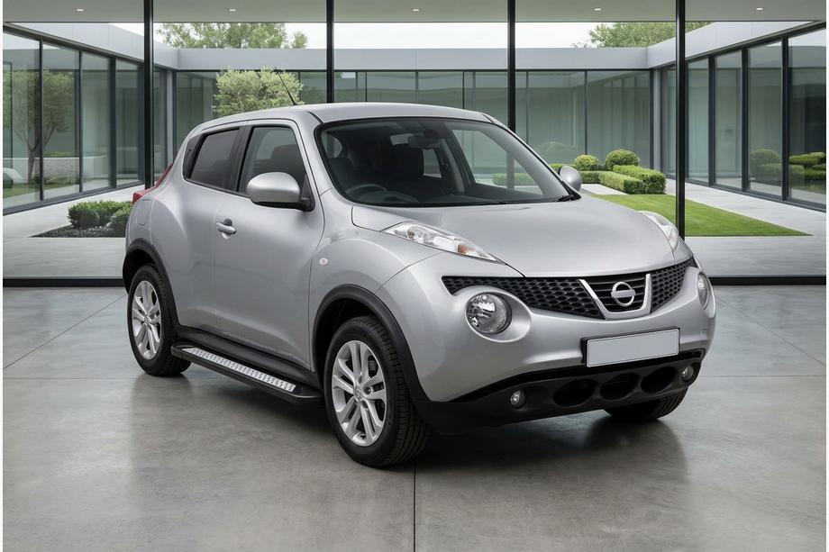 Nissan Juke 2010-2019 рр. Бокові пороги New Vision Black (2 шт., алюміній) Фото 1