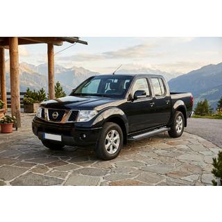 Бокові пороги New Vision Black (2 шт., алюміній) Nissan Navara 2006-2015 рр. фото 1
