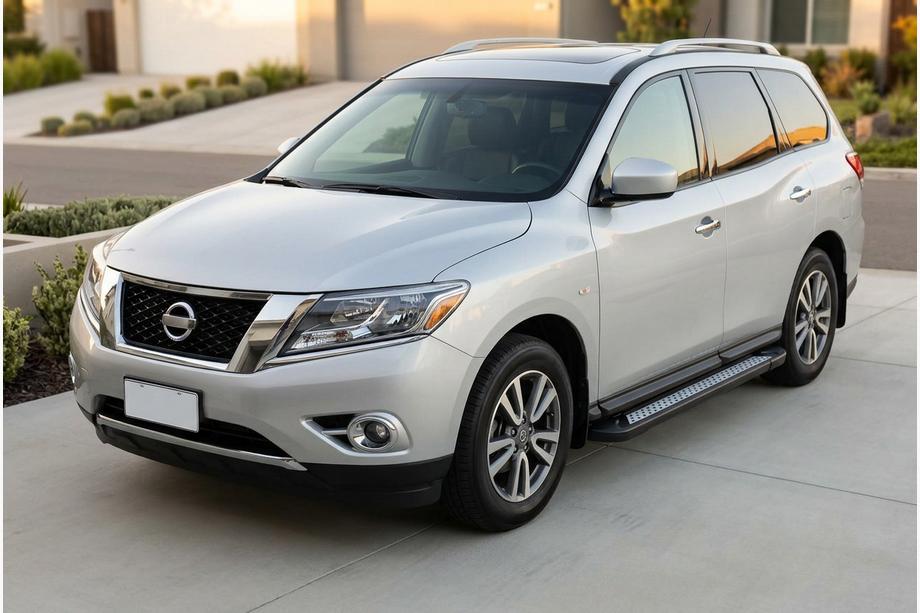 Nissan Pathfinder R52 2012-2021 рр. Бокові пороги New Vision Black (2 шт., алюміній) Фото 1