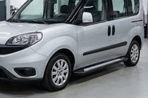 Opel Combo 2012-2018 рр. Бокові пороги New Vision Black (2 шт., алюміній) фото 1